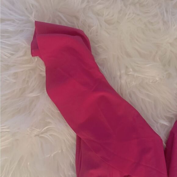 NWT J. Crew Ruched Ruffle One-Piece Swimsuit in Radiant Fuchsia - Picture 7 of 11